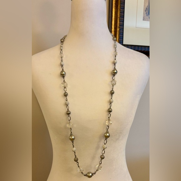 Lia Sophia Jewelry - Lia Sophia Silver Tone Beaded Necklace | Pearls & Crystals